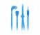 Promate Lacey Flat Trendy Tangle Free Lace Design Headphones with Built-in Microphone, Blue 1 in UAE