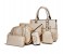 6 Pieces PU Leather Handbags Set for Women - Gold 1 in UAE