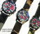 Bwin Sport Military Maglo Faxes Leather Strap Watchs Pack of 3 3 in UAE