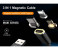 Zooni 3 In 1 Fast Charging 2A Max Metal Magnetic Charging Cable for Micro USB, Type C Android and Lightning iOS Devices ZFC31 Multicolor 1 in UAE