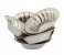 Rosymomen 2396 7-inch Plastic Bowl Set - 6 Pieces, Silver 3 in UAE