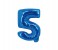 Party Time 5-B-804086 Number 5 16 Inch Foil Balloon Blue 1 in UAE