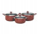 Royalford RF2015-CPS6 6 Pieces Stainless Steel Cooking Pot Set - Red 1 in UAE