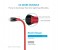 Anker A8124 Powerline Plus Lightning Cable1 ft Red 7 in OMAN