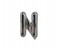 Party Time N-S-803409 Letter N 16 Inch Foil Balloon Silver 1 in UAE