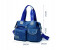 Oxford Femme Handbag & Backpack Set Of 5 PCs - Blue 10 in UAE