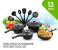 Olympia OE-005-13 13 Pieces Non-Stick Cookware Set - Black 1 in UAE