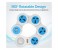 Promate PowerStrip-2.UK 180 Degree Rotatable 4 Way Outlets Foldable Power Extension with 2 USB Ports Surge Protector, White 4 in UAE