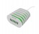 Promate MyCharge-6.UK Ultra Fast 7A 6-Port USB Charging Station with Multi-Device Stand Dock Desktop Organizer, White 1 in OMAN