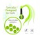 Promate Gaudy Universal Vibrant In Ear Sweatproof Gear Buds Headphones with Noise Cancelling, Green 3 in OMAN