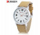 Curren 8218 Quartz Watch For Men Beige And White 2 in OMAN