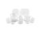 Royalford RF6808 Opal Ware Lyra Square Silver Line Dinner Set - White, 96 Pieces 1 in UAE
