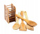 Royalford RF7289 5 Pieces Bamboo Kitchen Spoon & Turner - Brown 2 in UAE