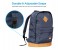 Promate Drake-2 15.6 inch Retro Styled Laptop Backpack with Multiple Zippers, Blue 4 in OMAN