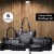 6 Piece Womens Zipper Personality Animal Prints Handbag Set APH77 Black 1 in UAE