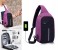Anti-Theft Dual Wear Way Cross Body Sling Charging Travel Bag Violet 1 in UAE