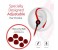 Promate Jazzy In Ear Wired Earhook Headphones with Built-In Microphone, Red 3 in UAE