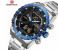Naviforce 9136 Men Analog-Digital Leather Starp Watch - Blue 3 in UAE