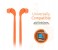 Promate Lacey Flat Trendy Tangle Free Lace Design Headphones with Built-in Microphone, Orange 5 in UAE