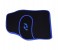 YZ 4 Pieces Car Mat, Black & Blue 4 in UAE