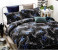 AMH XK18001 Double Size Bed Sheet with Quilt Cover & Pillow Cover 6pcs - Black 1 in UAE