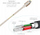 Promate LinkMate-MUL 2 in 1 Heavy Duty Fabric Sync Charge Cable - Gold 5 in UAE