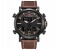 Naviforce 9135 Men Analog-Digital Leather Starp Watch - Brown 1 in UAE