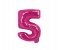 Party Time 5-PI-804086 Number 5 16 Inch Foil Balloon Pink 1 in UAE