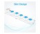 Promate PowerStrip-2.UK 180 Degree Rotatable 4 Way Outlets Foldable Power Extension with 2 USB Ports Surge Protector, White 6 in UAE
