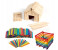 Taqdeer 50 Pieces Ice Cream Popsicle Sticks for Handmade Craft 244-2 Multicolor 1 in UAE