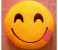 Cute Round Emoji Pillow - Yellow 3 in KSA