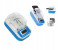 Universal Battery Charger With Usb Port And Lcd Display - Blue 3 in OMAN