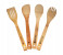 Royalford RF8687 4 Pieces Carbonizd Bamboo Kitchen Tools - Brown 1 in UAE