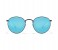 Ray-Ban 0RB3447 002/40 Round Gunmetal Frame & Sky Blue Mirror Mirrored Sunglasses for Unisex 2 in OMAN
