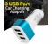 Universal 5.1A Fast Charging 3 USB Port Car Charging Adapter Q324 Multicolor 1 in OMAN