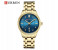 Curren 9010 Fashion Quartz Watch For Women Gold And Blue 1 in UAE