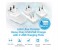 Promate PowerHub-4 6.8A High Speed USB Wall Fast Charger with 4 USB Ports, White 2 in UAE