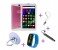 C idea CM433 7 Inch Dual Sim 1GB RAM 8GB Internal Memory Android 4G LTE Tablet With Combo of Airpod, Touch Pen, Finger Holder and LED Watch Pink 1 in UAE
