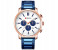Curren 8315 Business Leisure Quartz Watch For Men Blue And White 1 in UAE