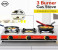 Okko 3 Burner Gas Stove With Auto Ignition - Red & Silver 1 in OMAN