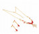 18K Gold Plated Red Zarcons Necklace Set 61172554B 3 in UAE