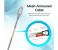 Promate Cable-LTF Heavy Duty Mesh Armored USB Lightning Charge Cable - Silver 7 in OMAN