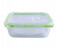Royalford RF8810 Glass Airtight Container - 400ml, Clear & Green 1 in UAE