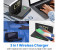 Zen 3-In-1 Wireless Charger with Digital LED Alarm Clock & Night LED Light - Black 4 in OMAN