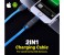 2 in 1 Retractable Charging Micro USB and Lightning to USB Data Cable ZE369 Assorted 1 in UAE