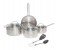 Prestige PR77381 9 Pieces Infinity Stainless Steel Cookware Set, Silver 1 in OMAN