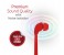 Promate Lacey Flat Trendy Tangle Free Lace Design Headphones with Built-in Microphone, Red 2 in OMAN