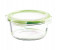 Royalford RF9501 Round Glass Airtight Container - 400ml, Clear & Green 1 in UAE