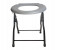 Folding Commode Chair Steel Portable Camping Toilet Seat - Grey & Black 1 in KSA