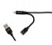 2 in 1 charging audio adapter cable for iphone 1200mm 31444 Black 4 in UAE